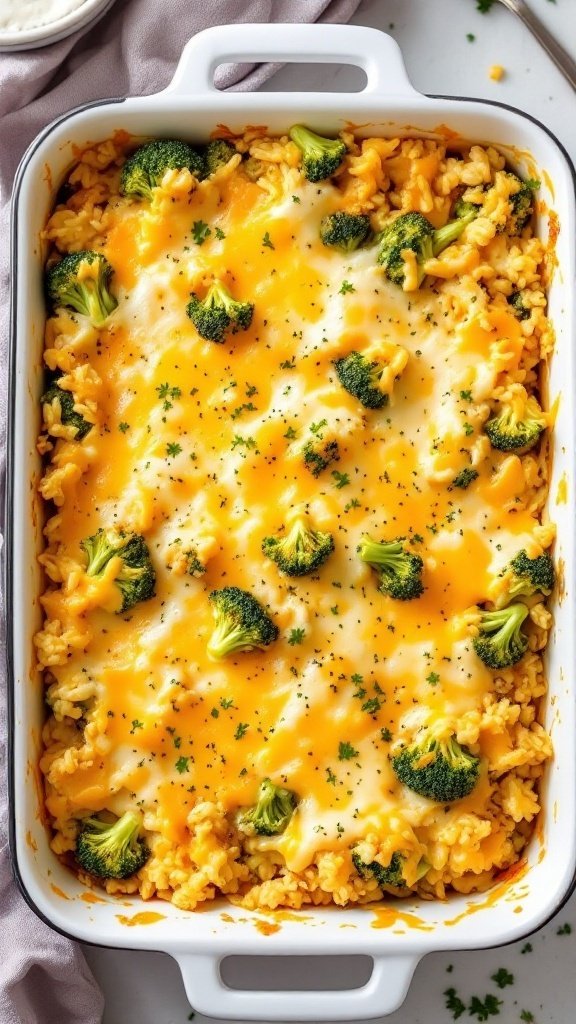 Cheesy Broccoli and Rice Casserole