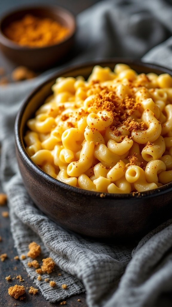 Creamy macaroni and cheese in a bowl