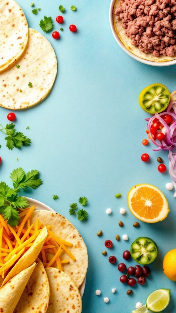 DIY Mini Taco Bites with various toppings