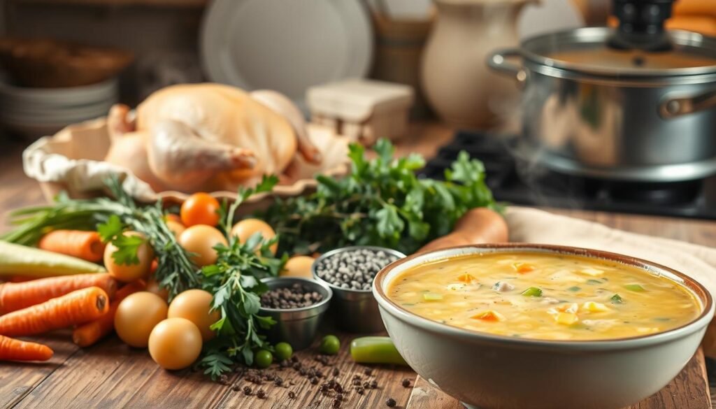 essential ingredients for pot pie soup