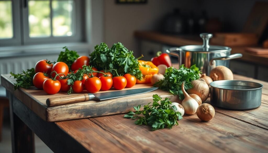 fresh ingredients for cooking