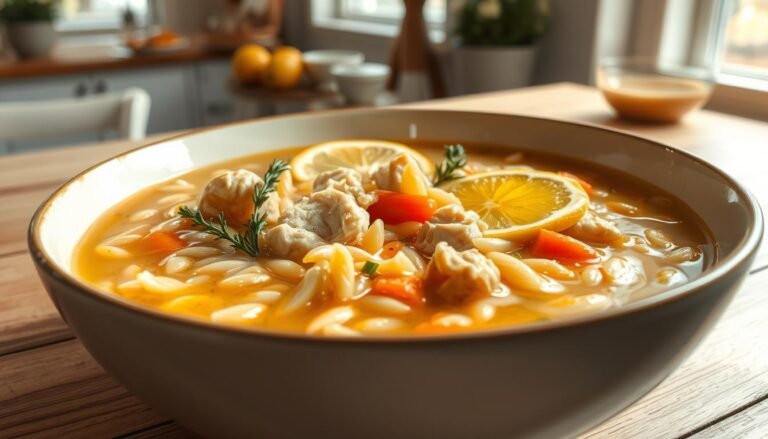 lemon chicken orzo soup