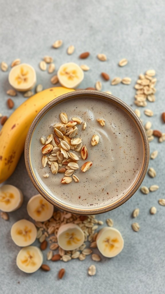 Nutty Banana Oatmeal Smoothie