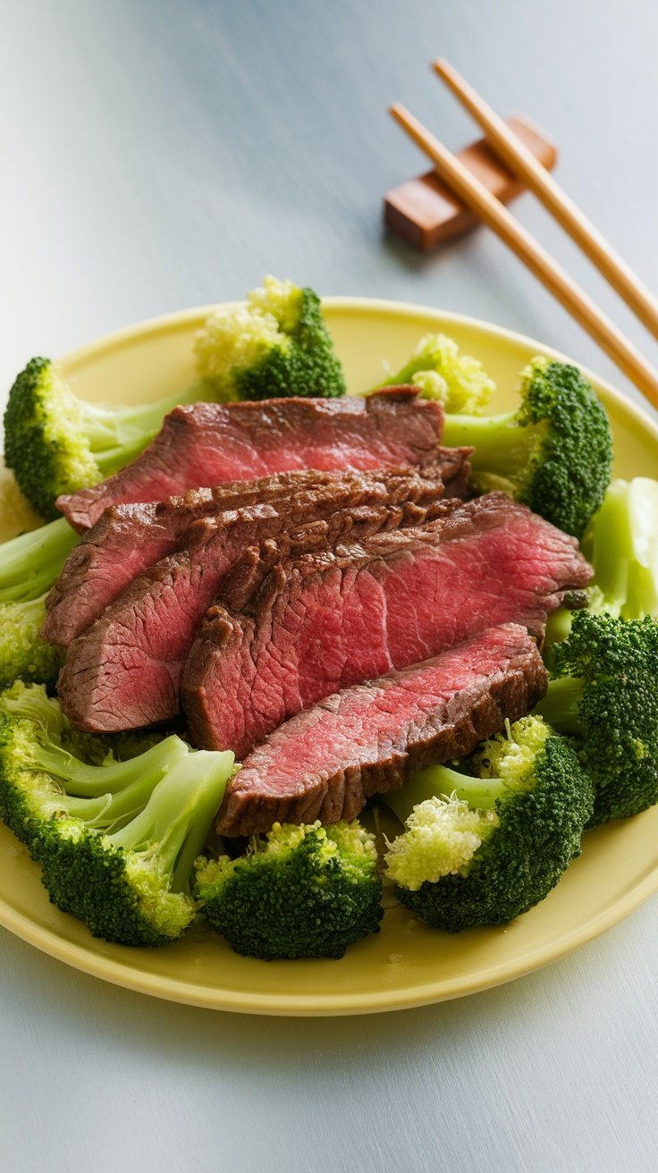 Quick Beef Stir-Fry with Broccoli served on a plate