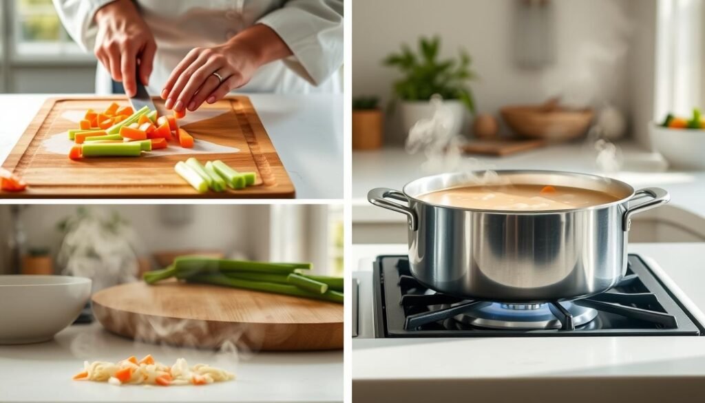 step-by-step cooking process