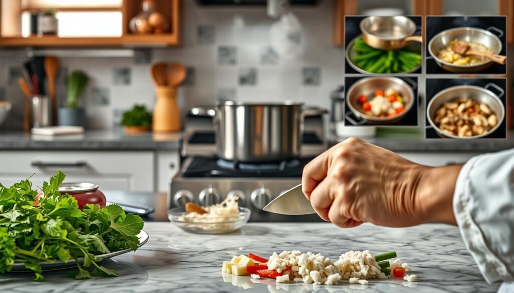 step-by-step cooking techniques