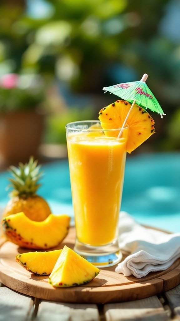 Smoothie made with mango and pineapple