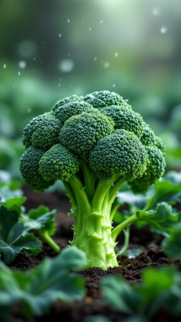 Fresh broccoli florets ready to be cooked.