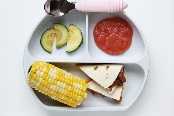 Vegetarian quesadillas with sweet potato