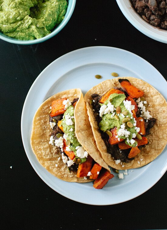 Sweet potato black bean tacos