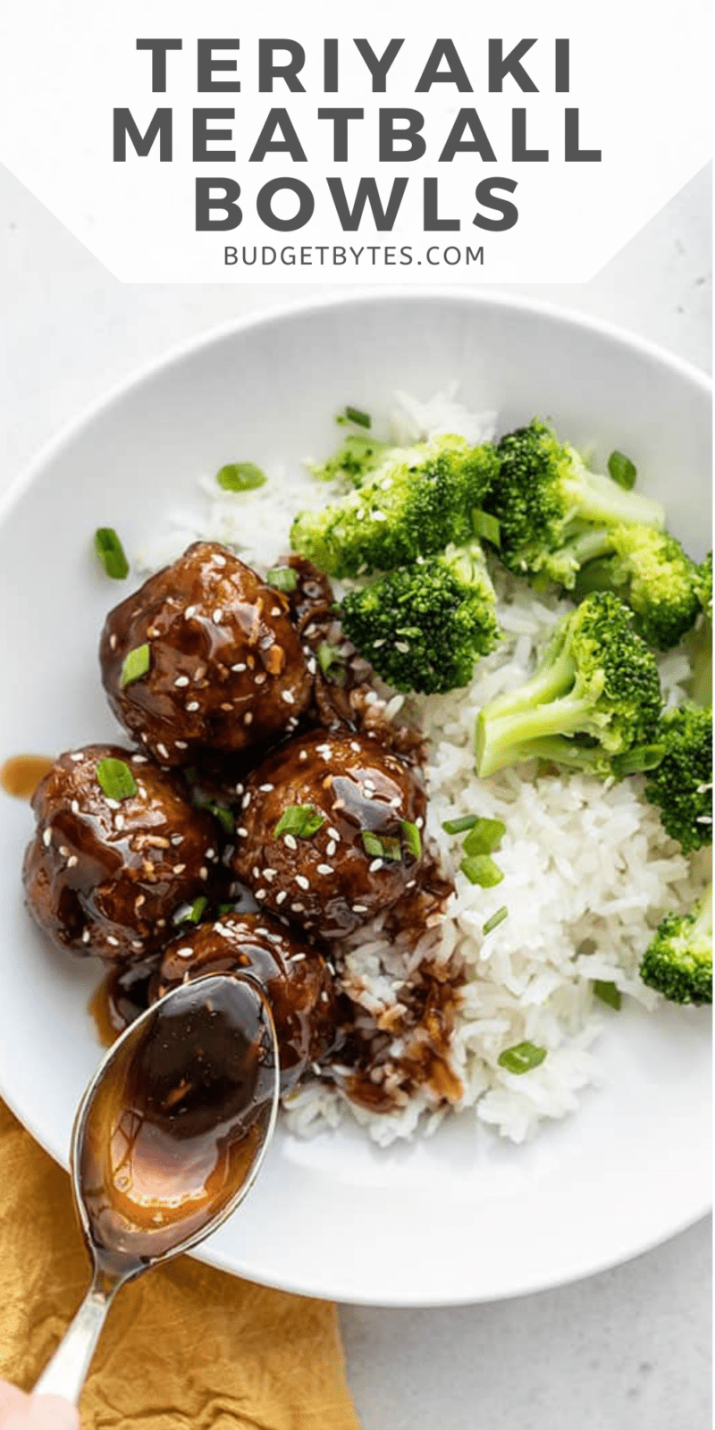 Teriyaki meatball bowls