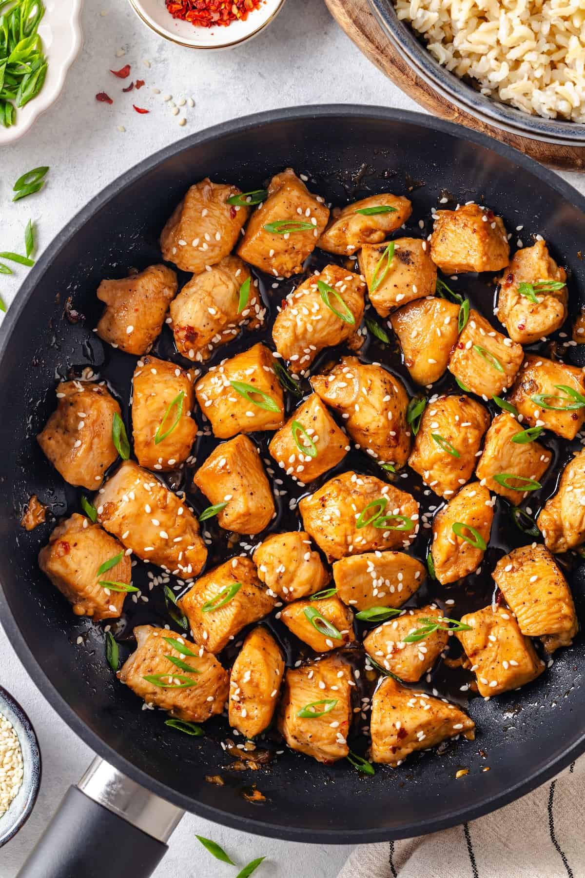 Honey garlic chicken dinner