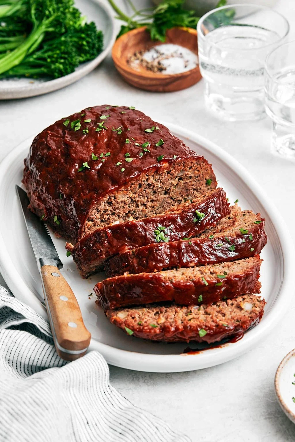 Sliced meatloaf