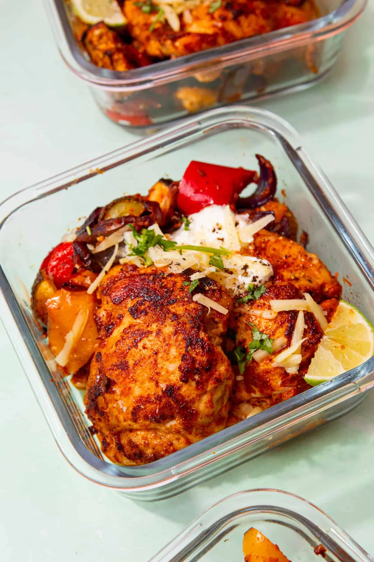 Mexican chicken meal prep bowls
