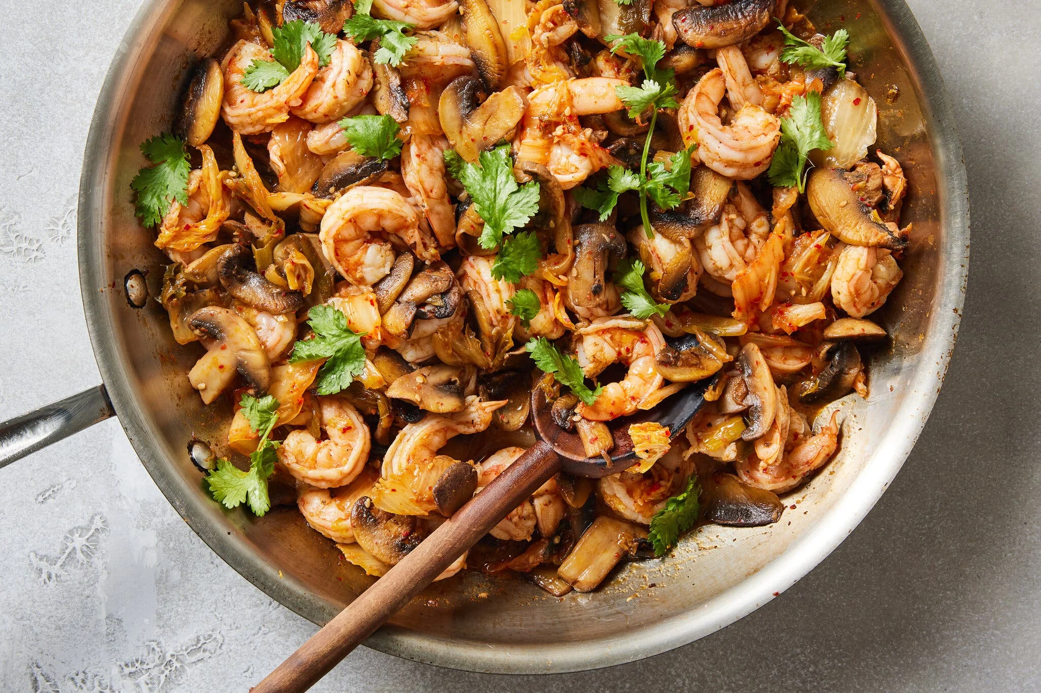 Spicy shrimp stir fry