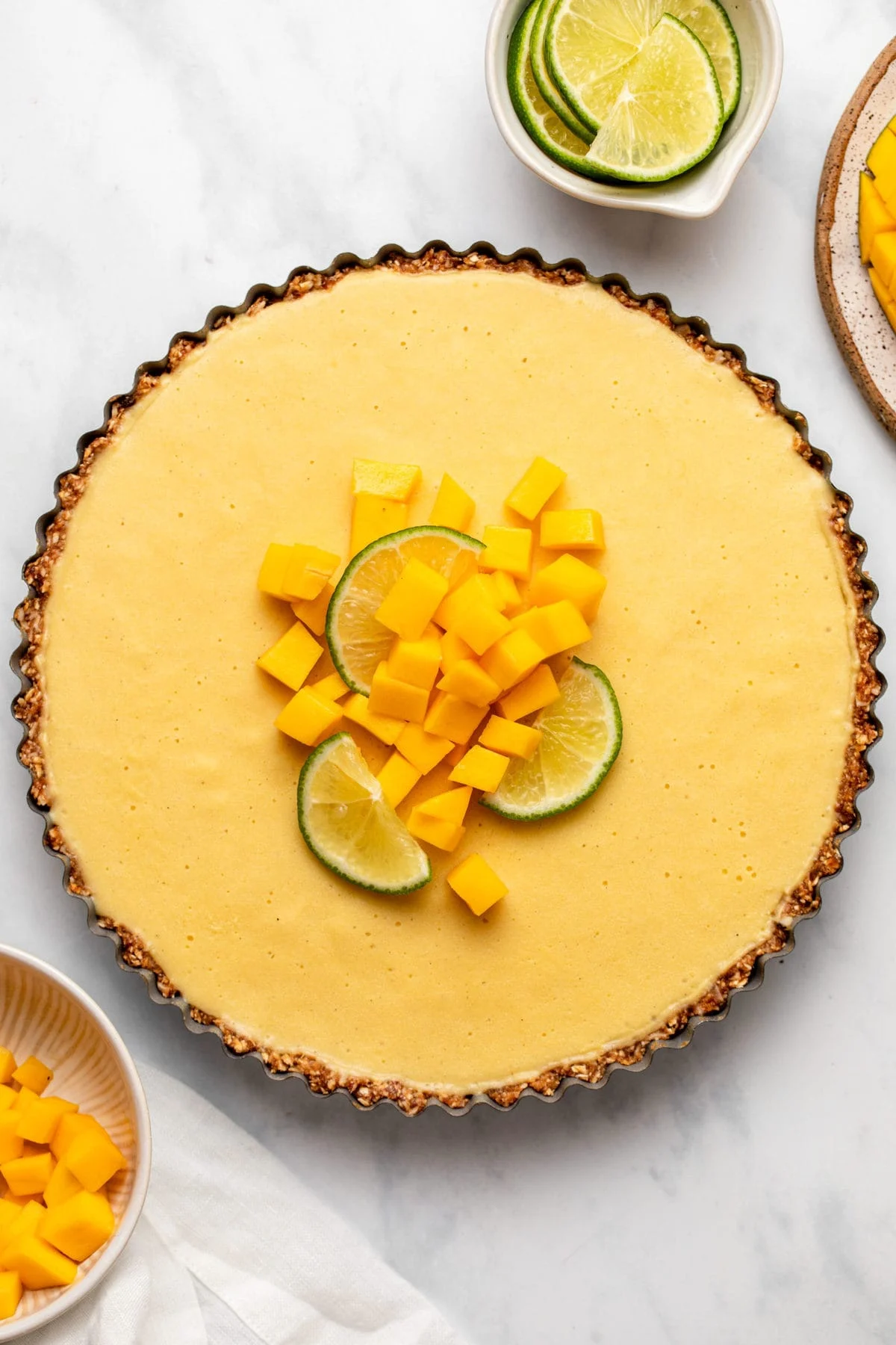 No Bake Coconut Mango Tart