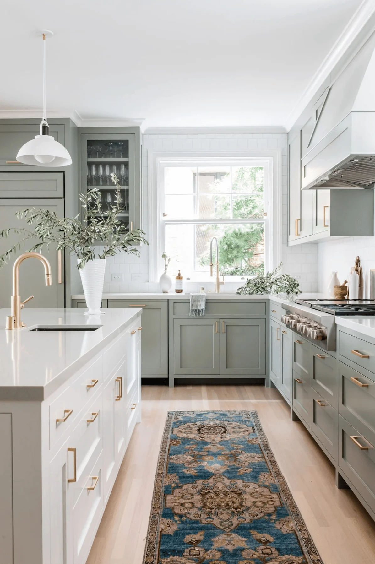 Muted sage green kitchen inspiration