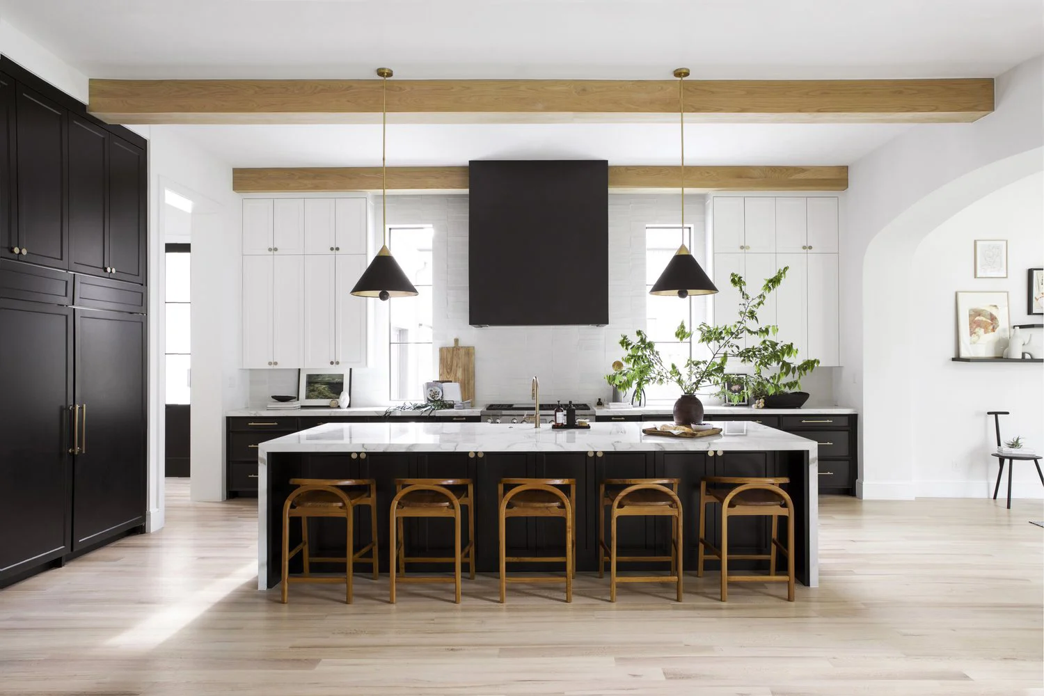 Two-Tone Black and White Kitchen