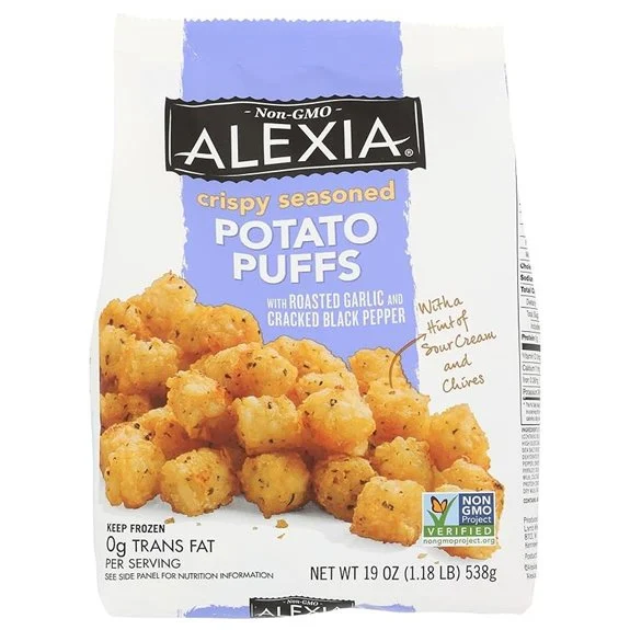 Alexia Foods Roasted Garlic And Black Pepper Potato Puffs 19 OZ