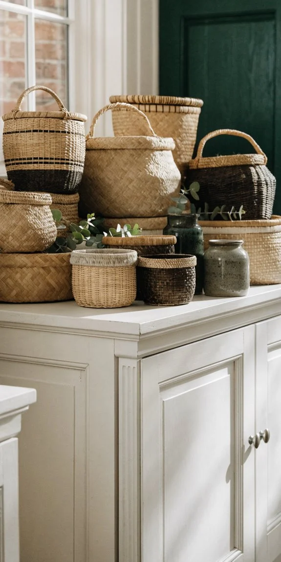 baskets add stylish organization