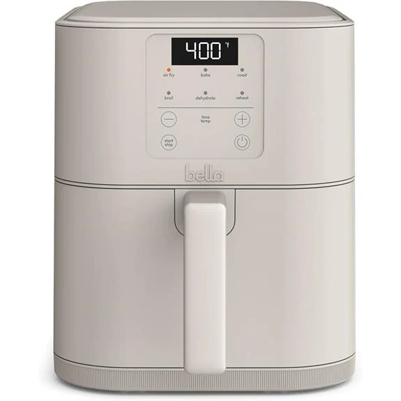 Bella 6 Qt Slim Air Fryer with Ceramic Coating