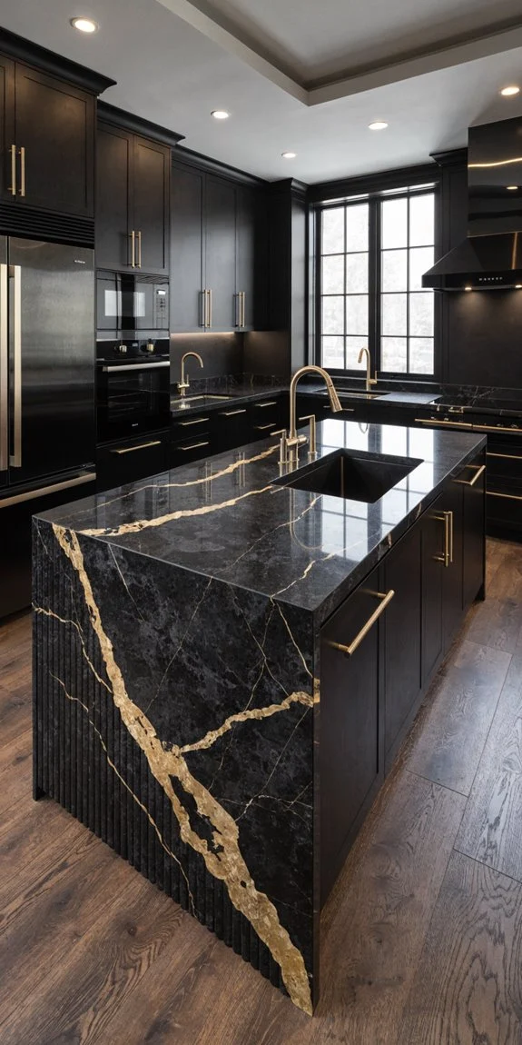 black and gold elevate kitchen aesthetics