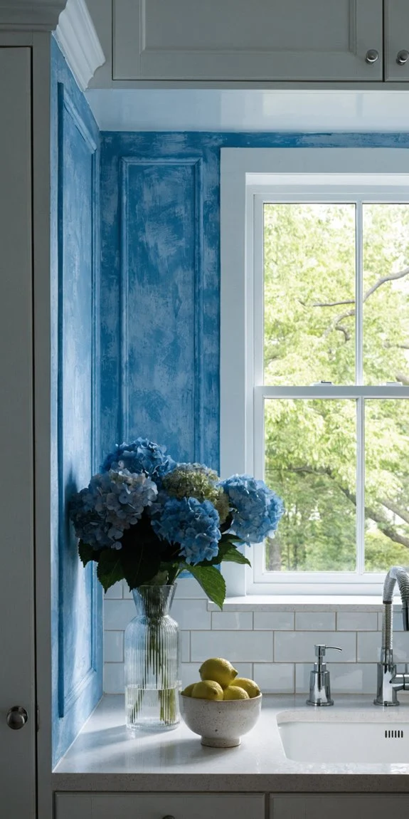 blue and white create tranquil fresh balance