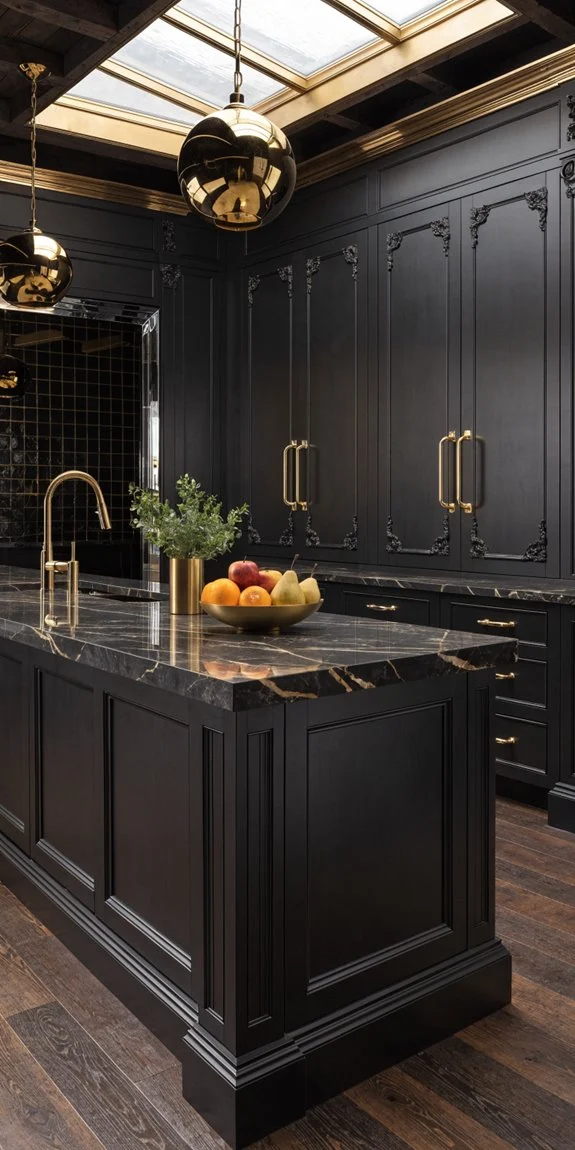 bold contrast luxurious black gold