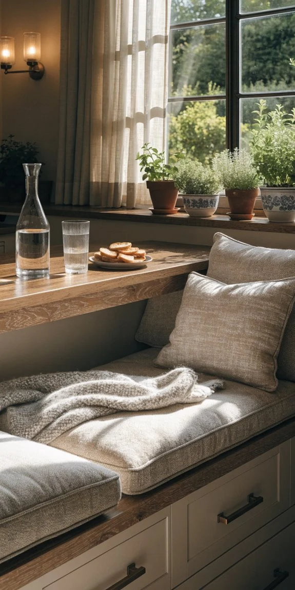 built in benches maximize space