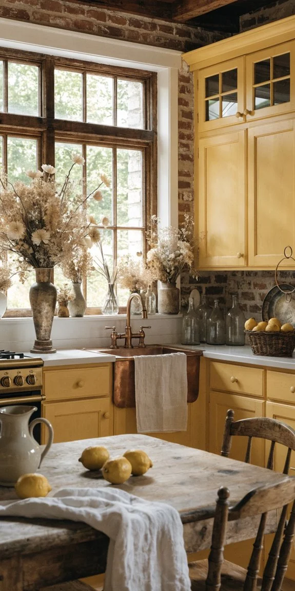butter yellow cozy farmhouse ambiance