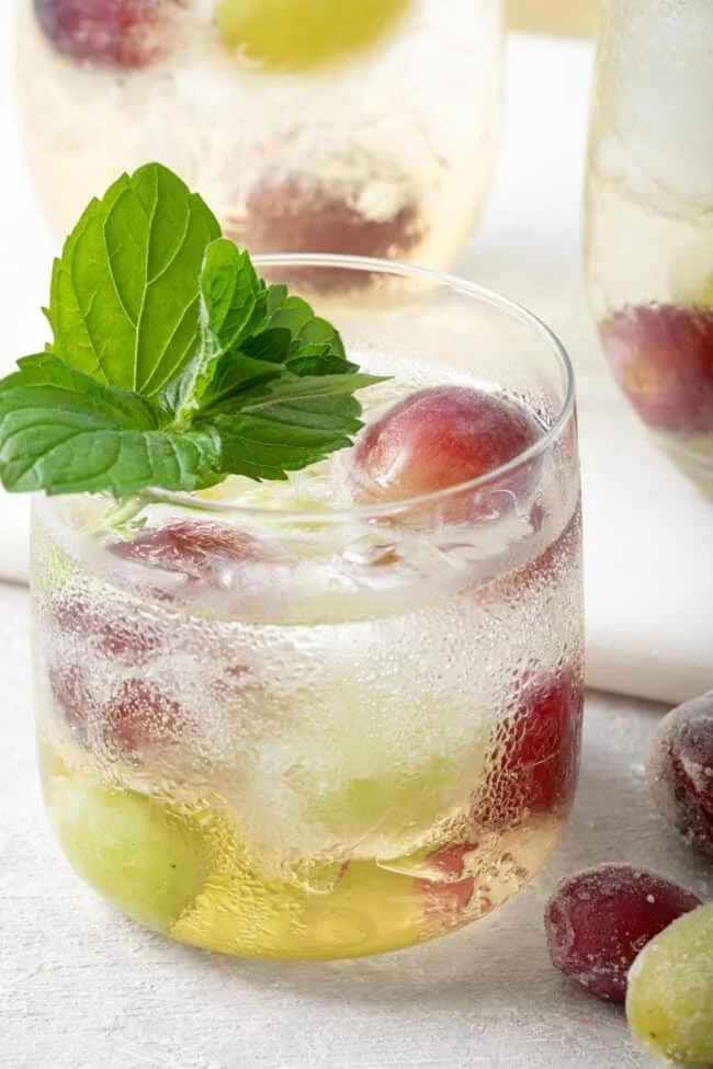 Classic white grape spritzer