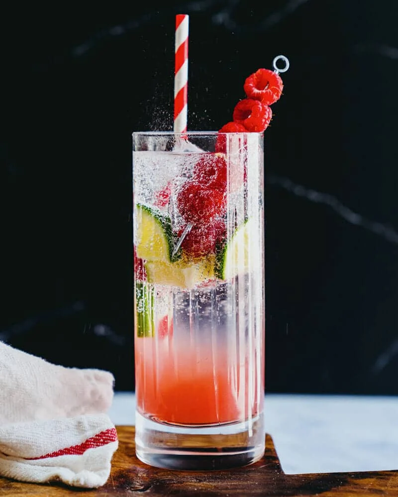 Sparkling Mint Raspberry Lime Rickey