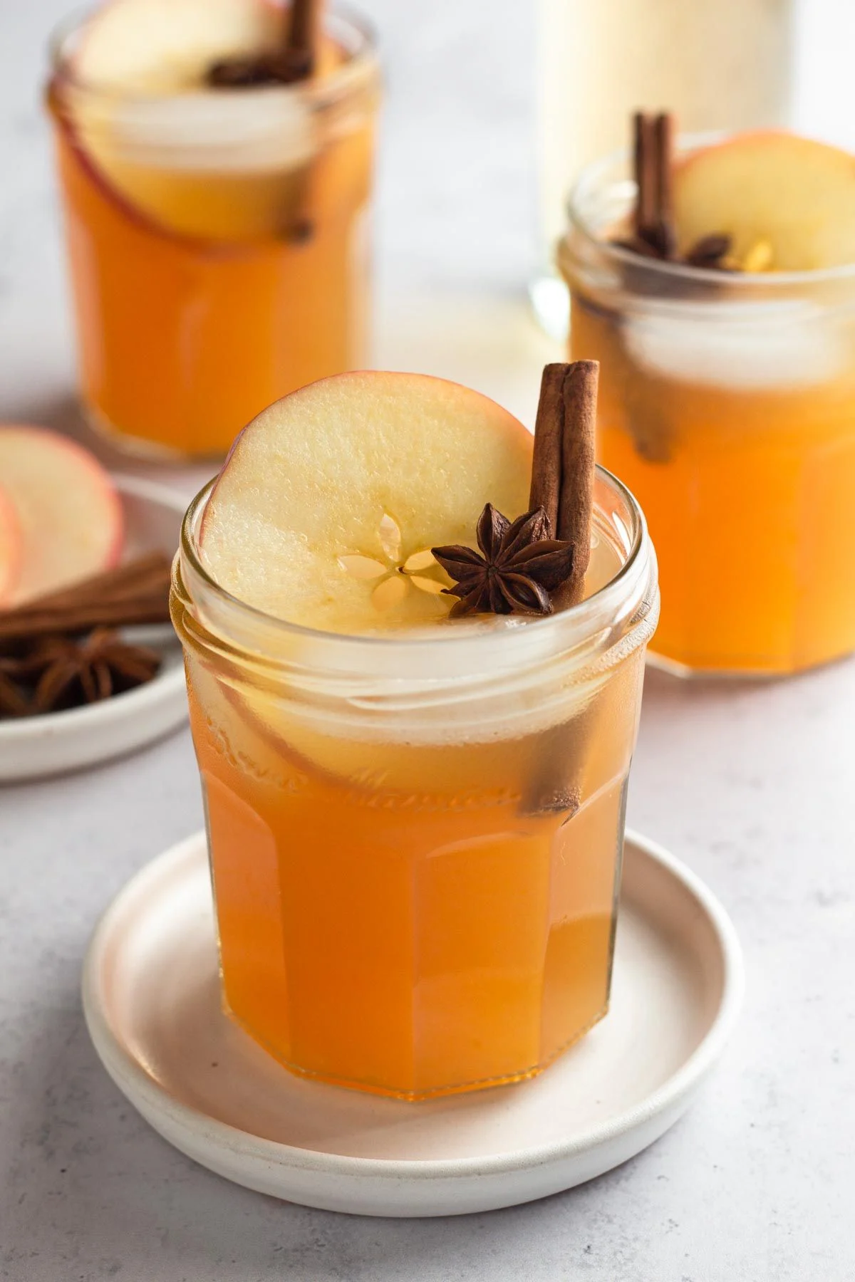 Sparkling apple cider autumn harvest punch