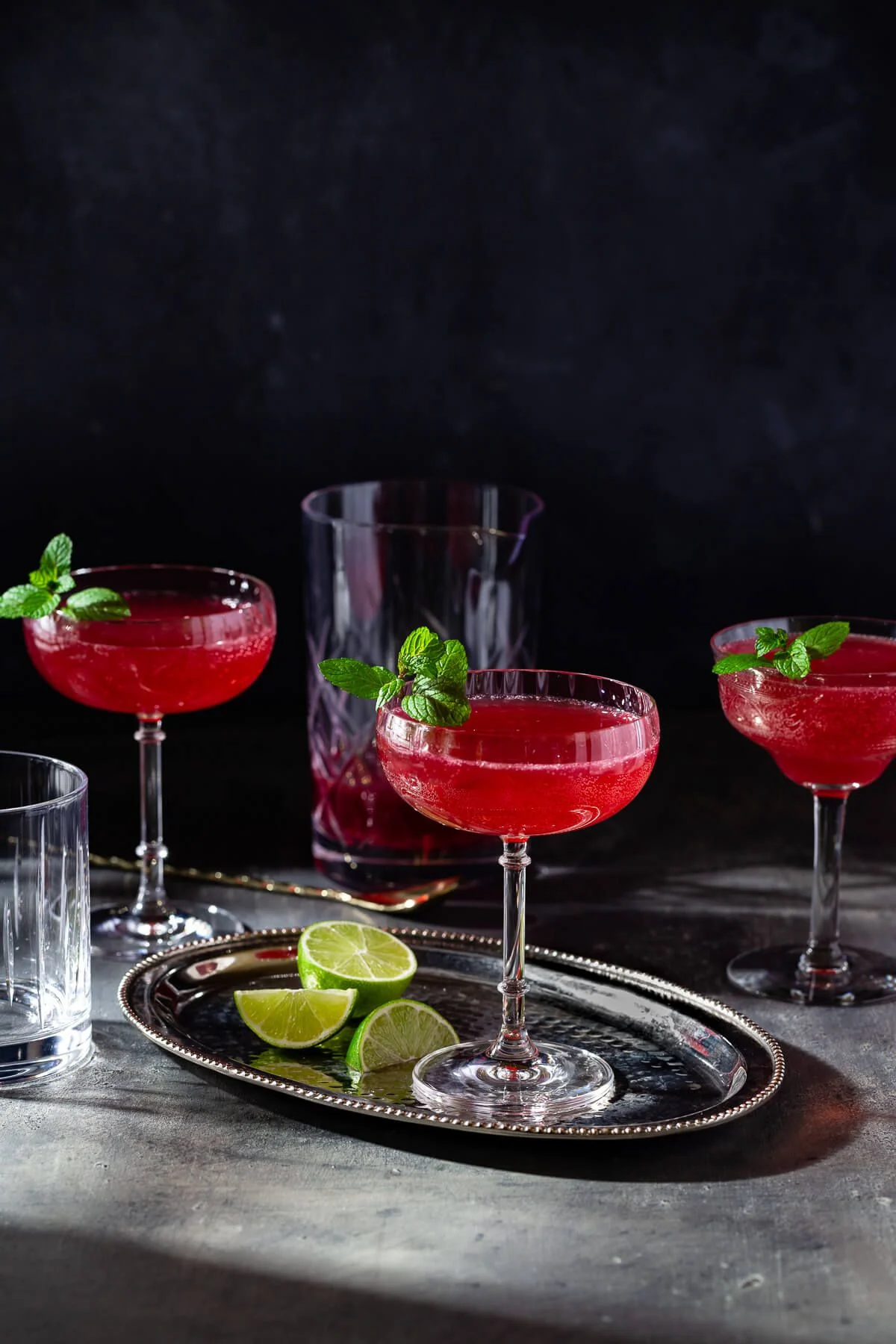 Sparkling ginger pomegranate mocktail