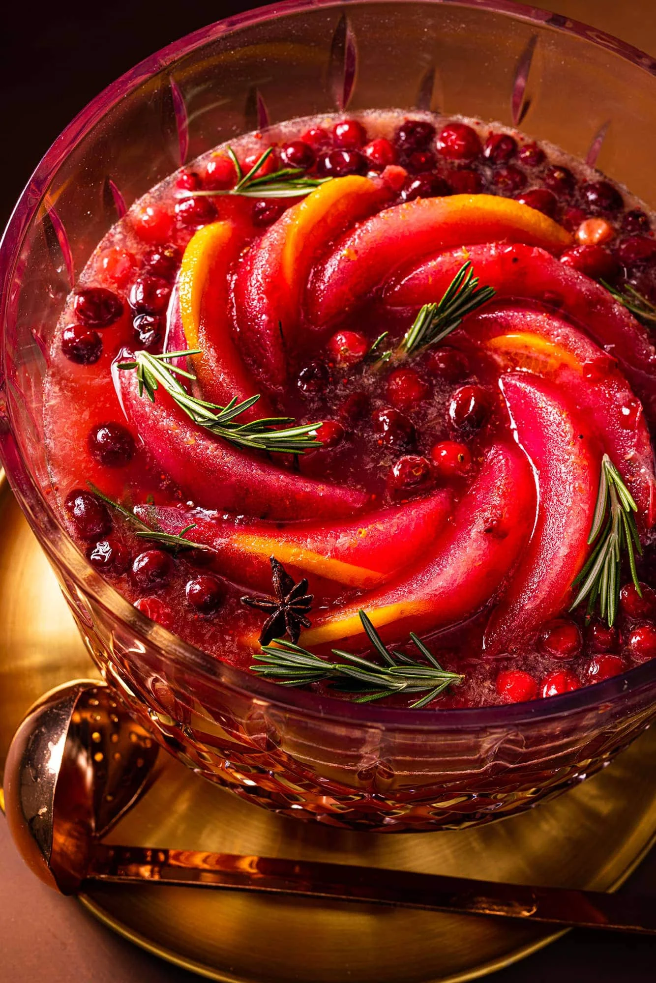 Spiced cranberry orange autumn punch