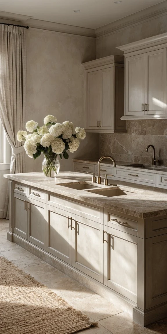 cohesive greige kitchen elements