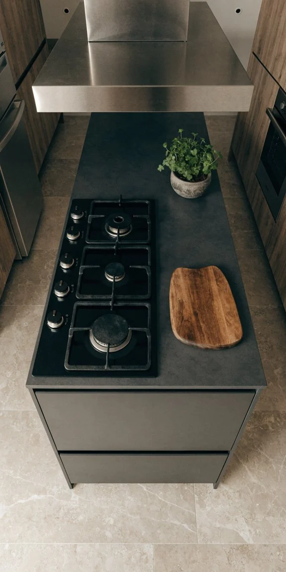 compact kitchen island boosts efficiency