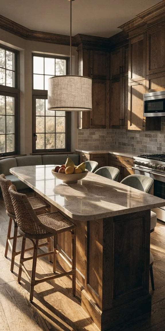 cozy island dining nook