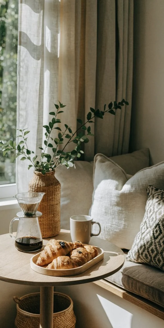 cozy small space breakfast nook