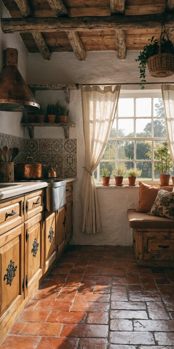 cozy spanish inspired kitchen nook