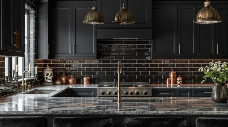 dark elegant gothic kitchen ideas