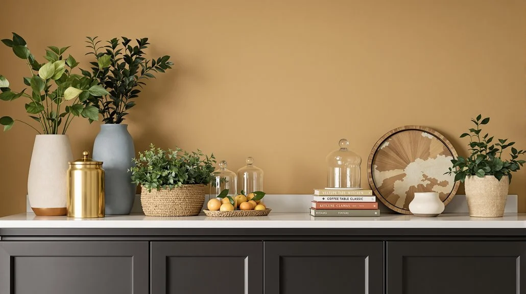 decor ideas for cabinet tops