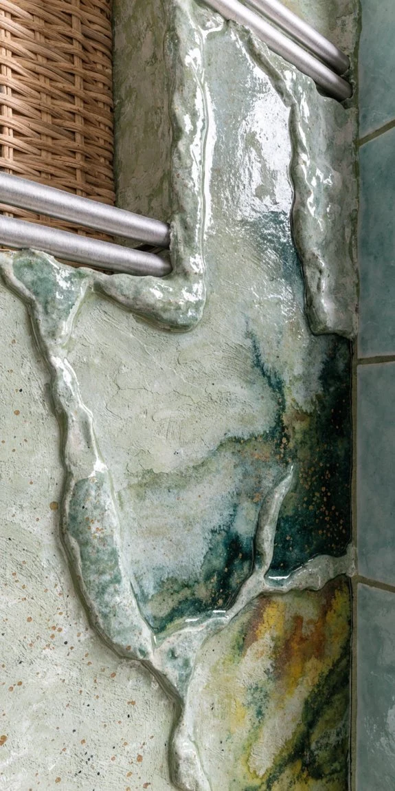 deep forest green textured contrasts