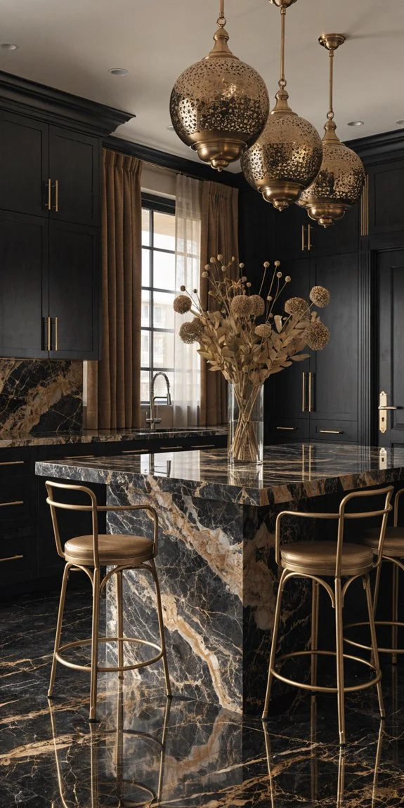 durable gold accents elevate kitchens