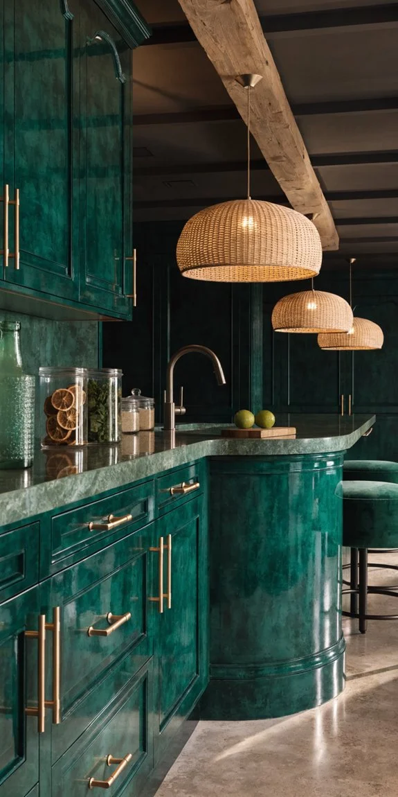 forest green kitchen accessories elevate