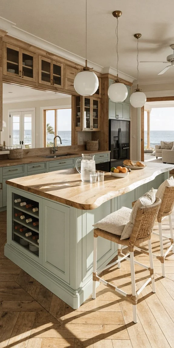 functional open island centered entertaining layout
