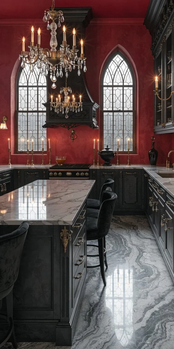 gothic kitchen practical elegance balanced