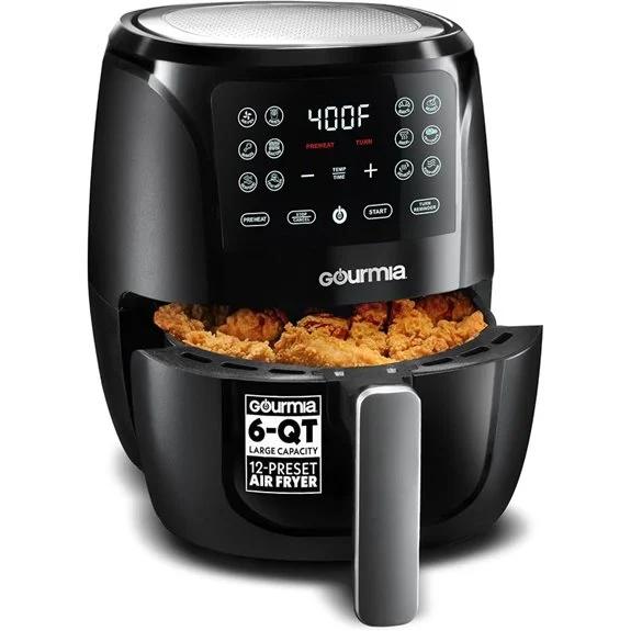 Gourmia 6 Qt Air Fryer with 12 Presets