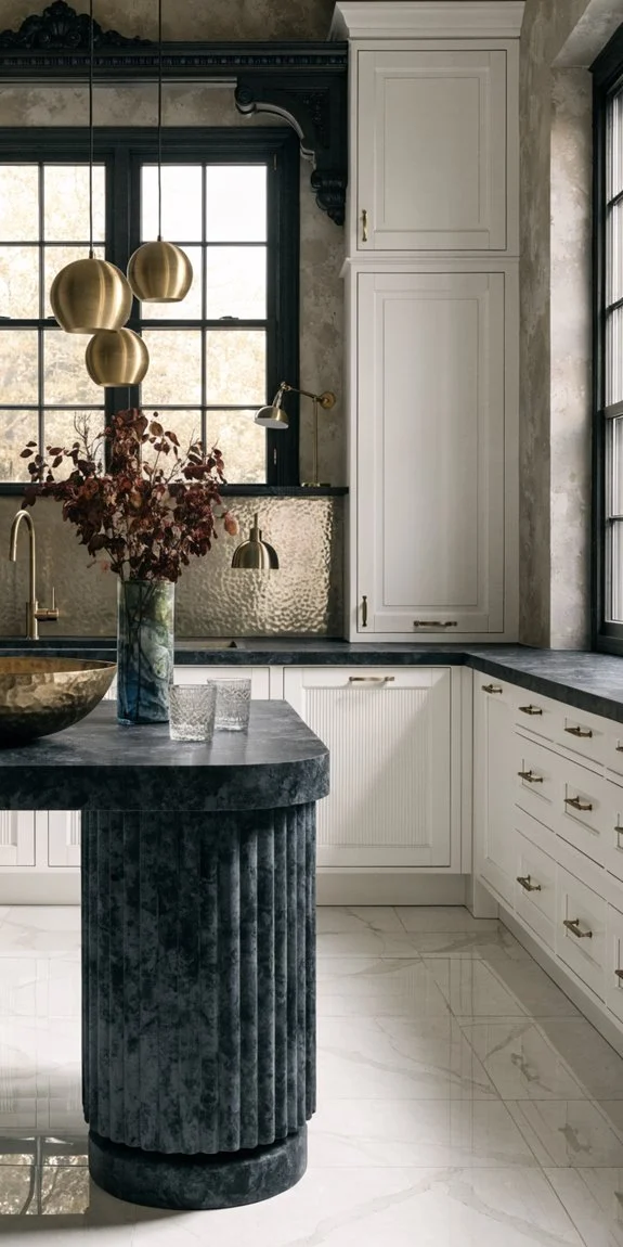 greige walls warm calming kitchen