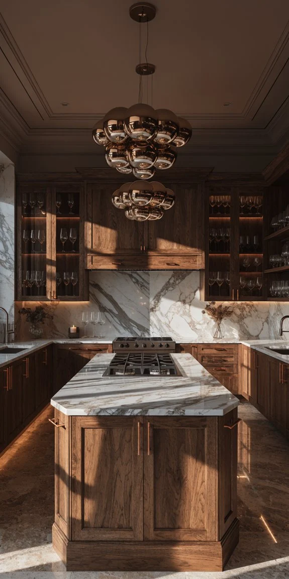 luxurious marble island with smart features